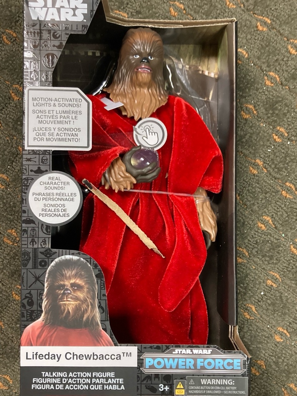 Star Wars Lifeday Chewbacca Kids Costume Robe - Red Velvet aprox 11”tall
